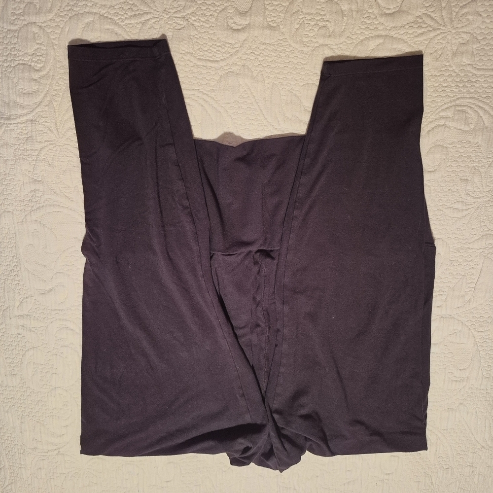 Quince women's XL black bamboo jersey maternity & postpartum lounge pants VGUC - Picture 3 of 8
